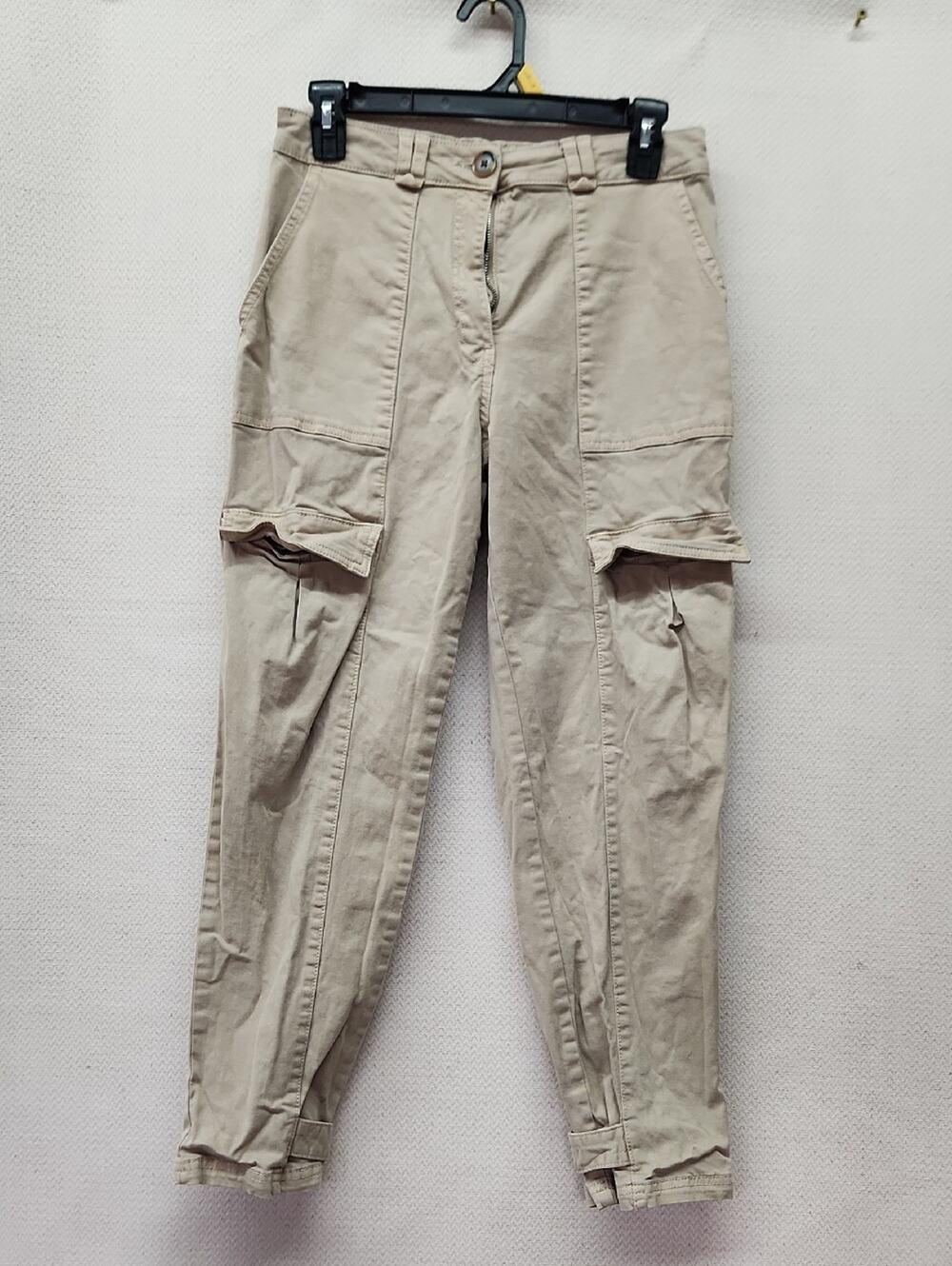 H&M Light Beige Straight Cargo Pants
